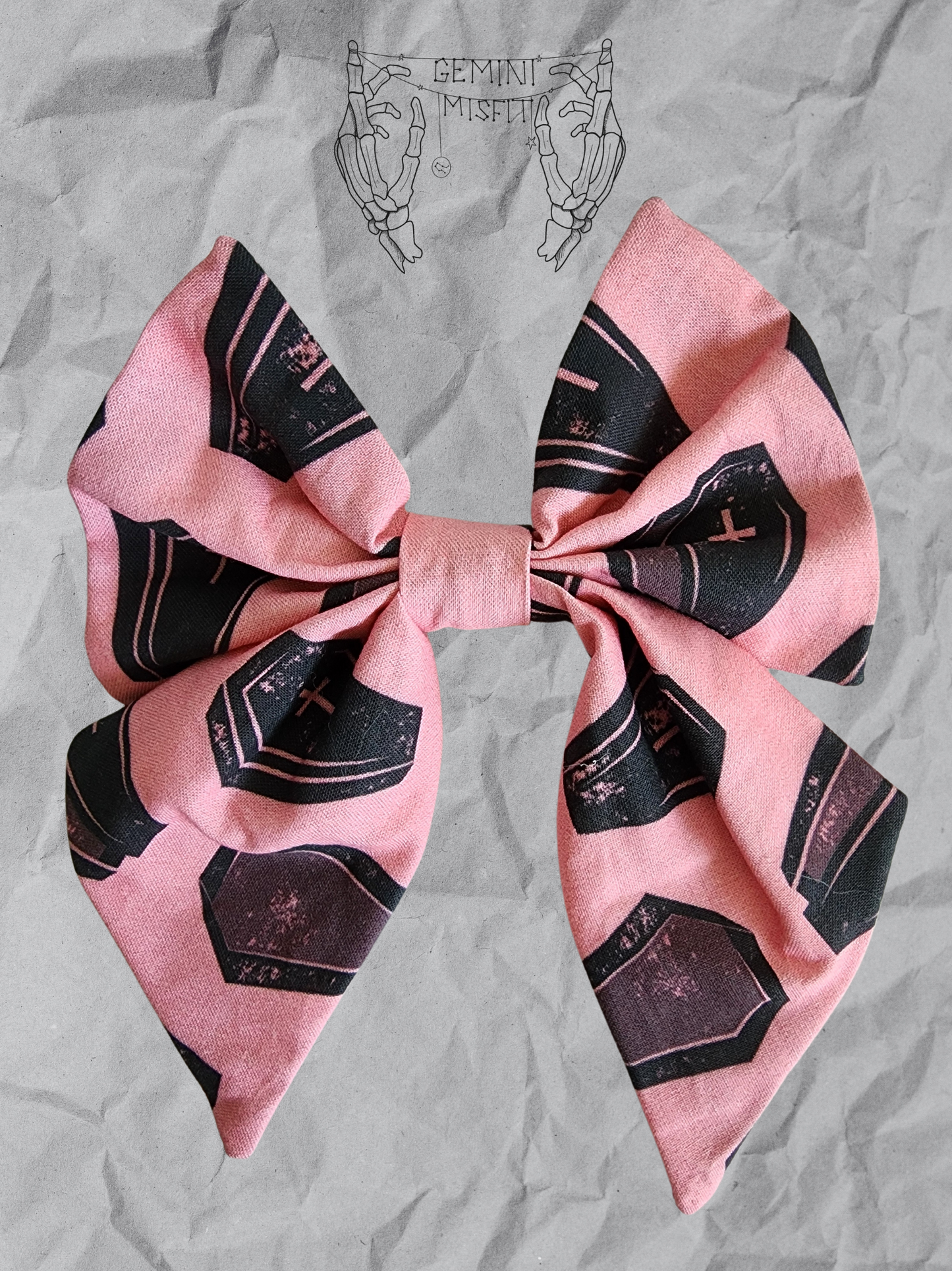 Bow - Pink Coffin