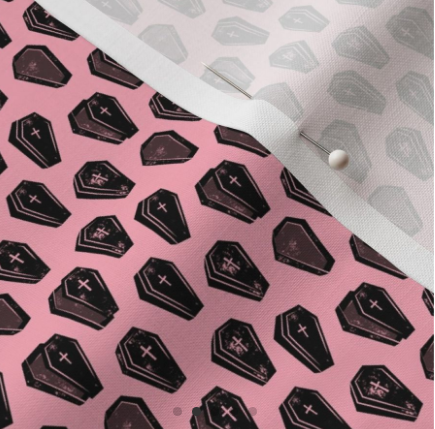Mini Bow - Pink Coffin