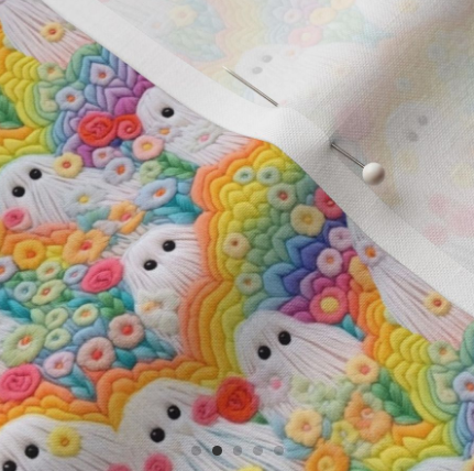 Mini Bow w/o Tails - Rainbow Ghost