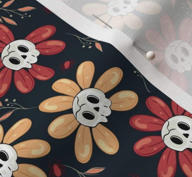 Bow - Skull Flowers