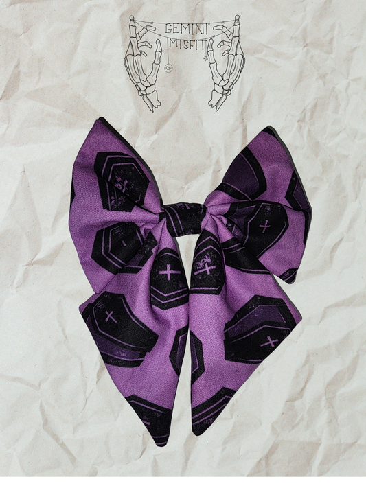Bow - Purple Coffin