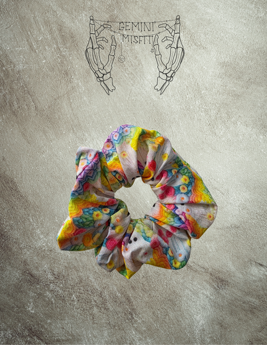 Scrunchie - Rainbow Ghost
