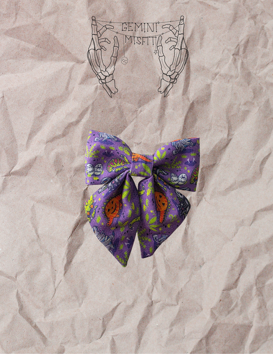 Mini Bow - Spooky Dino