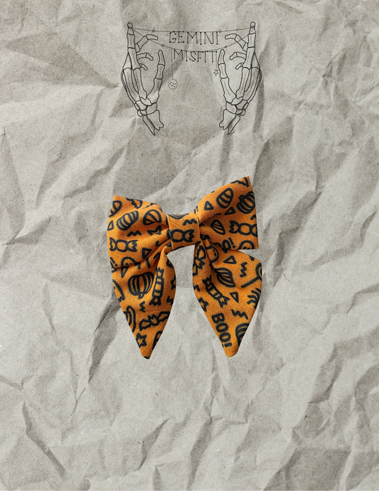 Mini Bow - Spooky Doodles
